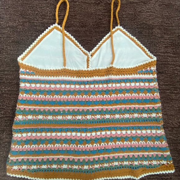 Sezane Multicolor Crochet Tank Top - Picture 3 of 4